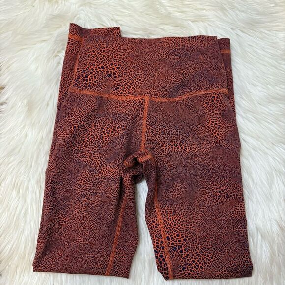 [Lululemon] Orange & Blue Patterned Leggings - Size 2 - Picture 2 of 6